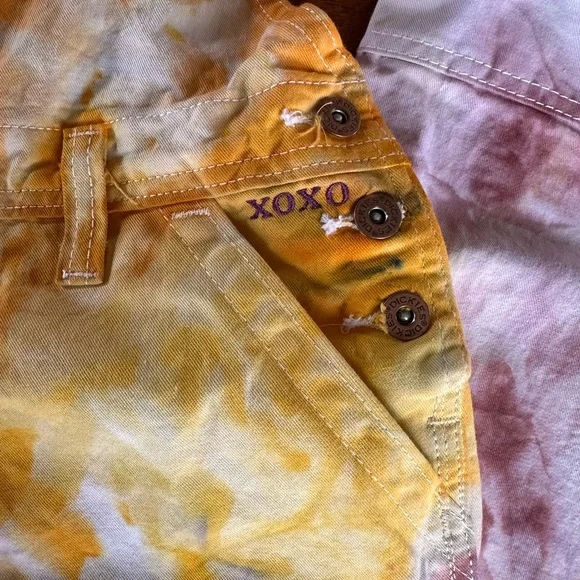 Dickies Custom Dyed Bib Overalls 32x31 Embroidered Women’s Medium Streetwear - Picture 4 of 9